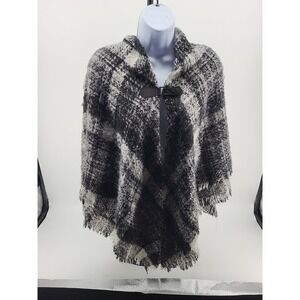 Sonoma Goods for Life Plaid Poncho with Toggle Closure